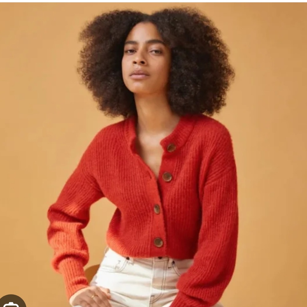 Everlane The Cropped Alpaca Cardigan